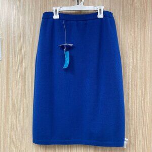NWT Modissa Blue Cashmere Skirt Size Large